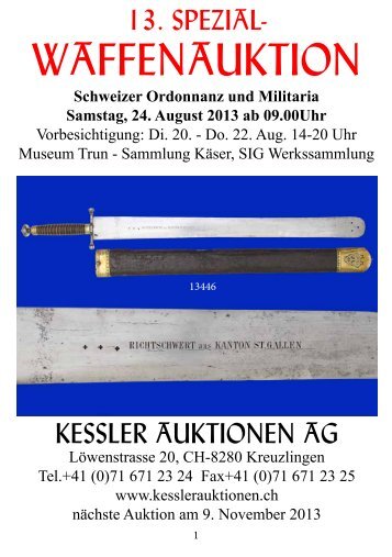 Katalog der 13. Spezial - Kessler Auktionen GmbH