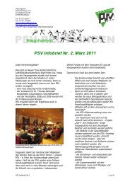 PSV Infobrief Nr. 2, März 2011 - Polizeisportverein Reutlingen e.V.