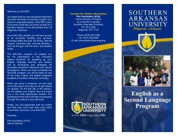 SAU-ESL brochure [pdf] - Southern Arkansas University