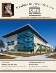 CMU Profiles in Architecture - Concrete Masonry Association of ...