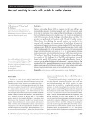 Mucosal reactivity to cow's milk protein in coeliac disease - Feingold ...