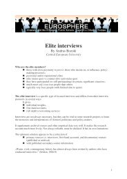 Elite interviews
