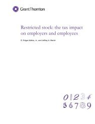 Restricted stock: the tax impact on employers and ... - Grant Thornton