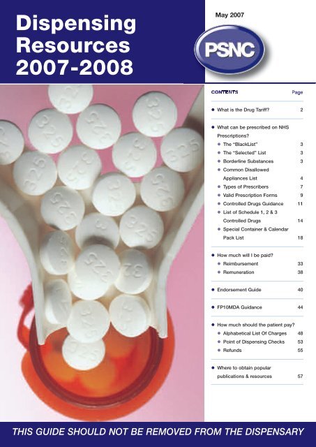 Dispensing Resources 2007-2008 - PSNC