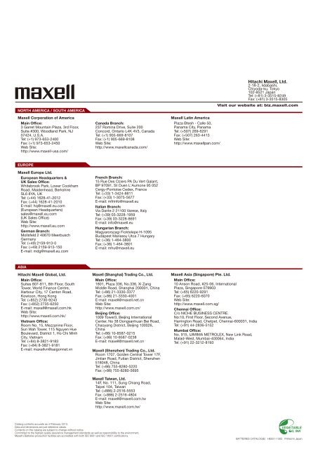 Cylindrical CR catalog [PDF 1.61MB] - Maxell