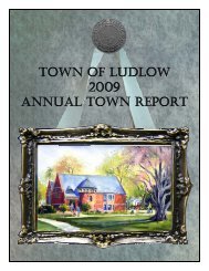 TOWN OF LUDLOW 2009 ANNUAL TOWN REPORT