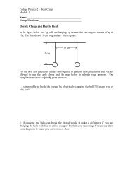 College Physics 2 â Boot Camp Module 1 Name: Group Members: