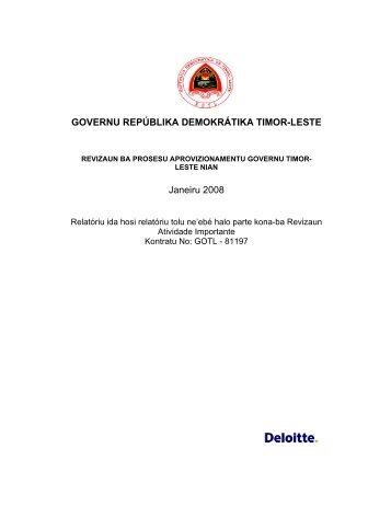 Tetum - Governo de Timor-Leste