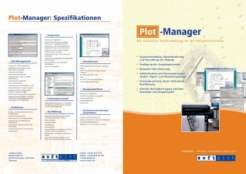 Plot-Manager: Spezifikationen - WDV GmbH