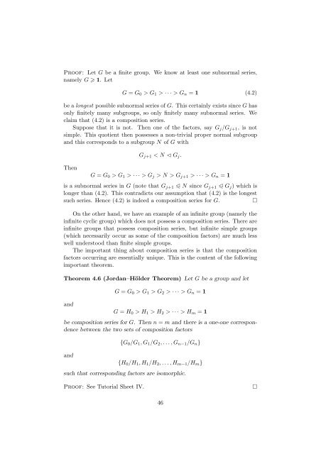 The JordanâHÃ¶lder Theorem