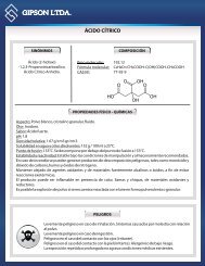 acido citrico - Gipsonltda