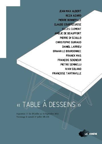 « TABLE à DESSEINS » - Le Lieu du Design