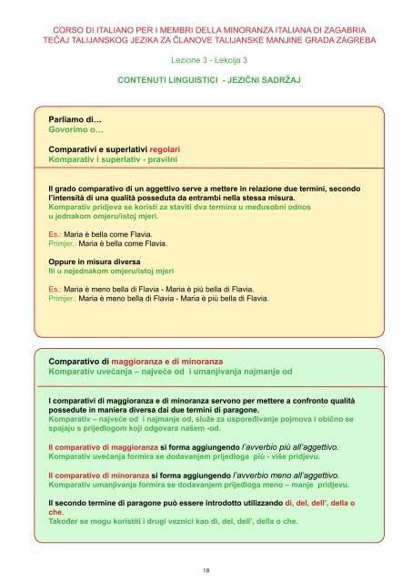 Parliamo Dia Govorimo Oa Comparativi E Superlativi Regolari