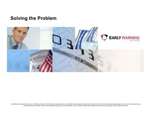 Early Warning Services Brian Dearle âWells Fargo Bank