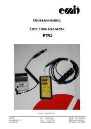 Bruksanvisning ETR3, norsk, ny versjon - Emit