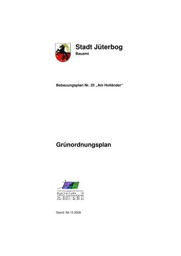 GrÃ¼nordnungsplan - Stadt JÃ¼terbog