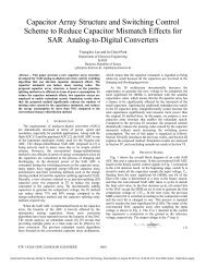 Capacitor Array Structure and Switching Control Scheme to ... - KAIST