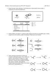 WykÅad z chemii metaloorganicznej WCh UW â¢ Egzamin I 2007-06 ...