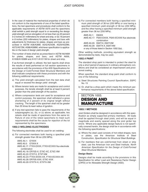 Steel Joist Manual