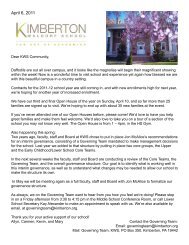 Of Interest - Kimberton Waldorf School