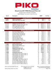 to view our Complete Shourt Line Discount PIKO Price List