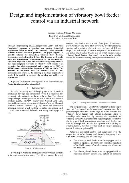 Design And Implementation Of Vibratory Bowl Feeder Control