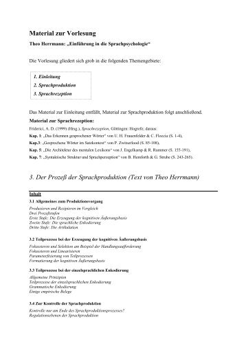 Text von Theo Herrmann - Psychologie - Universität Mannheim