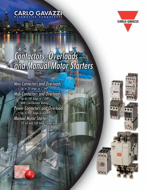 Contactors, Overloads and Manual Motor Starters - Carlo Gavazzi