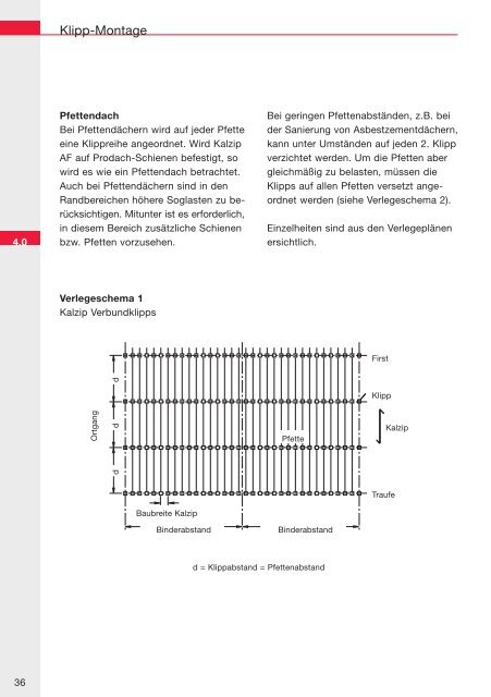 KalzipÂ® Montagerichtlinie