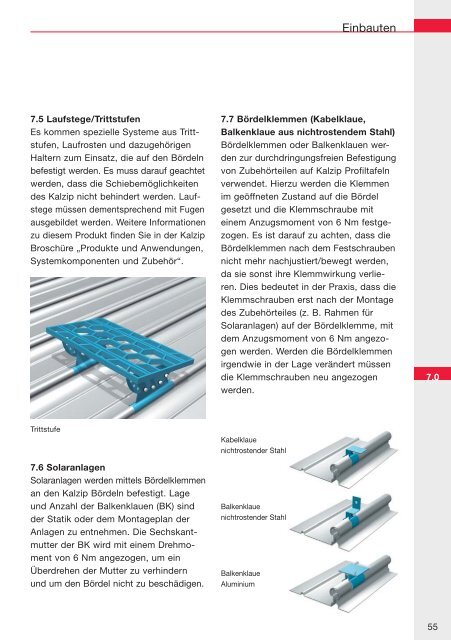 KalzipÂ® Montagerichtlinie