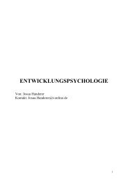 ENTWICKLUNGSPSYCHOLOGIE