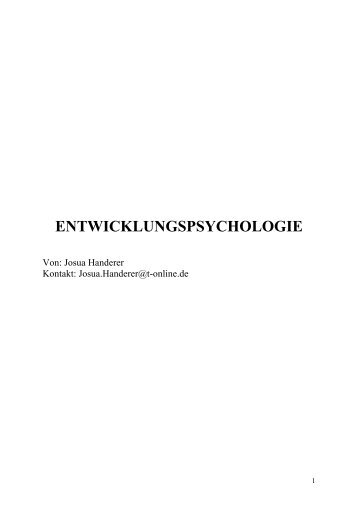 ENTWICKLUNGSPSYCHOLOGIE