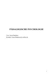 A: PSYCHOLOGIE DES UNTERRICHTS UND DER ERZIEHUNG