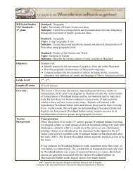 Unit 4 Lesson - Jefferson Patterson Park and Museum