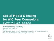 Social Media & Texting for WIC Peer Counselors: How to Get Started