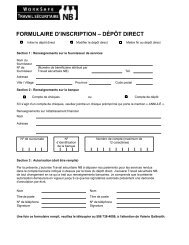 formulaire d'inscription â dÃ©pÃ´t direct - Travail sÃ©curitaire NB