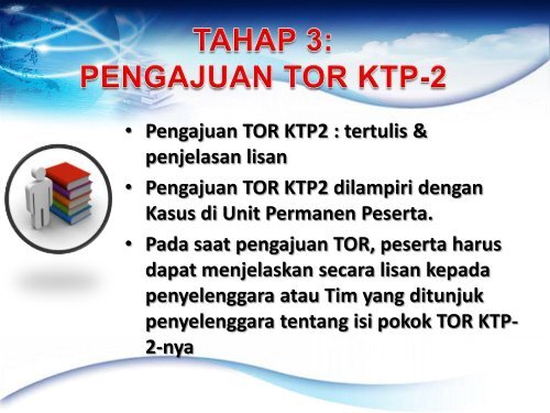 Pengajuan TOR KTP2 - Pusdiklat SPIMNAS Bidang Kepemimpinan