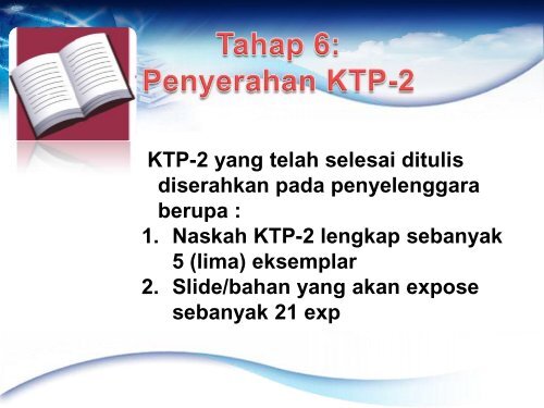 Pengajuan TOR KTP2 - Pusdiklat SPIMNAS Bidang Kepemimpinan