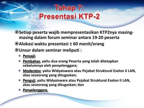 Pengajuan TOR KTP2 - Pusdiklat SPIMNAS Bidang Kepemimpinan