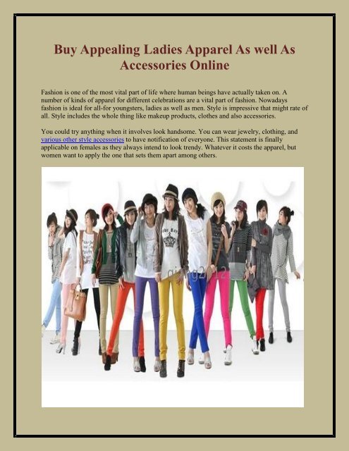 ladies apparel