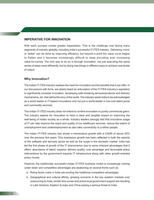 NASSCOM BCG Innovation Report 2007 Executive Summary