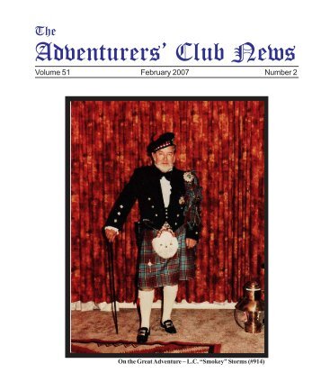 Adventurers' Club News Feb 2007 - The Adventurers
