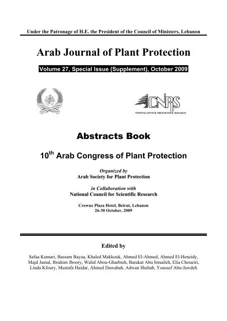 Arab Journal of Plant Protection - ACPP