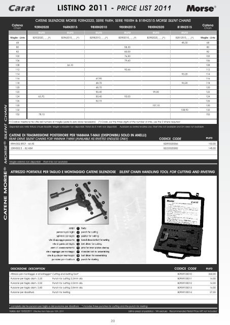 listino 2011 - Carat SRL