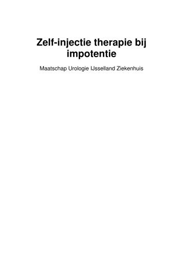 Zelf-injectie therapie bij impotentie - IJsselland Ziekenhuis