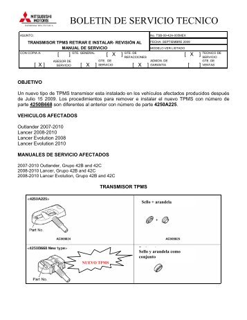 BOLETIN DE SERVICIO TECNICO - Jato