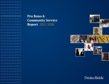 Pro Bono & Community Service Report - Drinker Biddle & Reath LLP