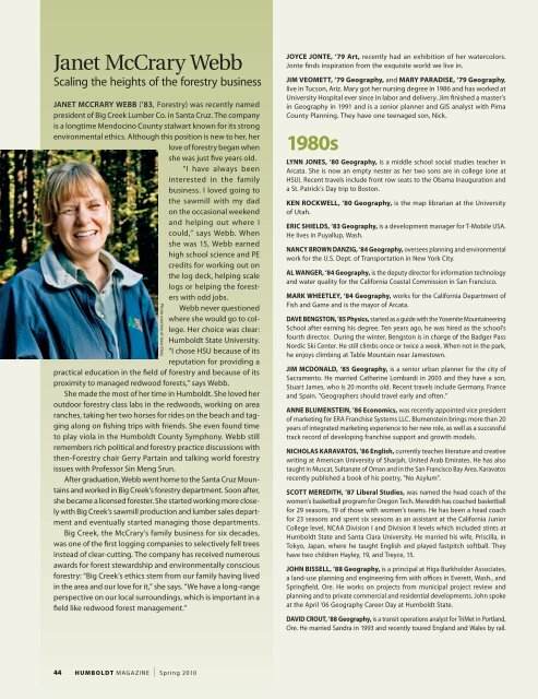 Download Now - Humboldt Magazine - Humboldt State University