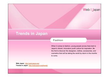 Trends in Japan Fashion - Web Japan