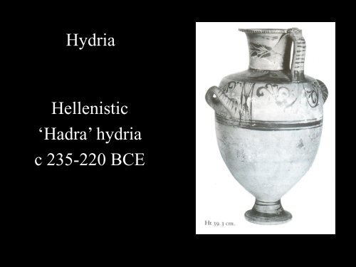 Lecture 7: Greek Pottery